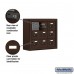 Salsbury Cell Phone Storage Locker - 3 Door High Unit (5 Inch Deep Compartments) - 9 A Doors - Bronze - Surface Mounted - Resettable Combination Locks